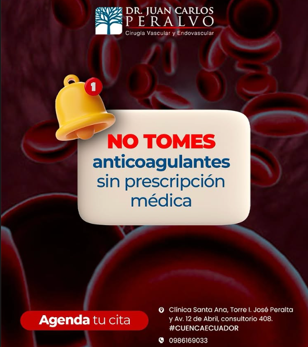 No tomes anticoagulantes sin prescripción médica: Riesgos y recomendaciones